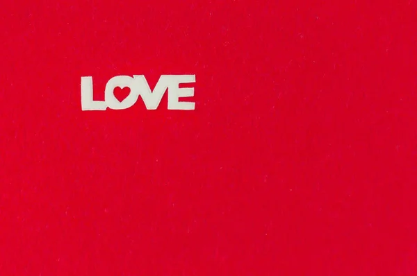 Liefde Word Rode Achtergrond — Stockfoto