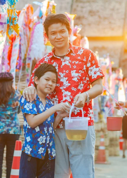 Taylandlı Aile Chiang Mai Kuzey Tayland Çok Ünlü Olay Tayland — Stok fotoğraf