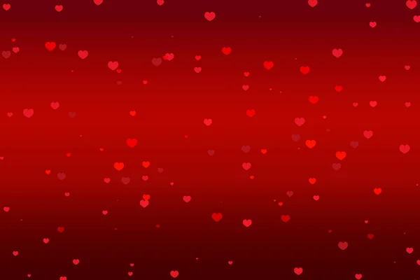 Små Röda Hjärtan Röd Bakgrund — Stockfoto