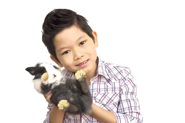 Asiático Niño Jugando Con Precioso Bebé — Foto de Stock