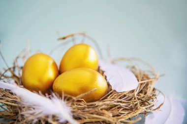Tatlı renkli Paskalya yumurtaları arka plan - ulusal tatil kutlama kavramları