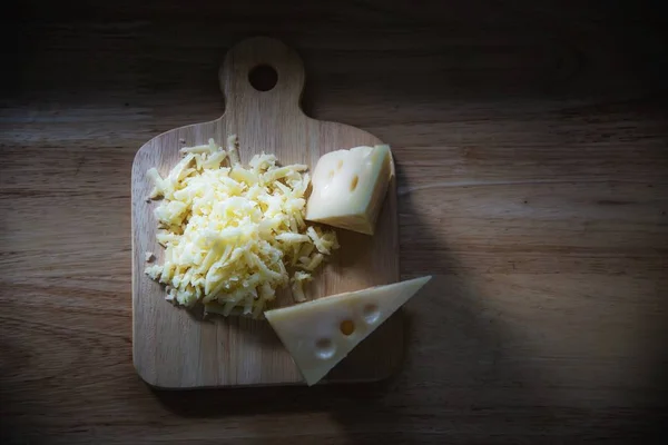 Beaux Fromages Dans Cuisine Concept Préparation Des Aliments Fromage — Photo