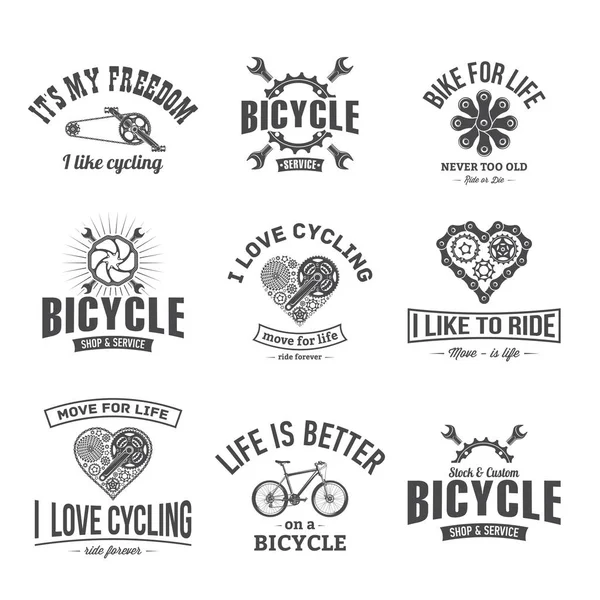 Emblema de bicicleta vetorial — Vetor de Stock