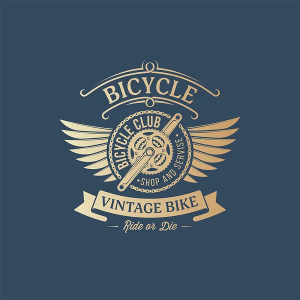 Emblema de bicicleta vetorial — Vetor de Stock