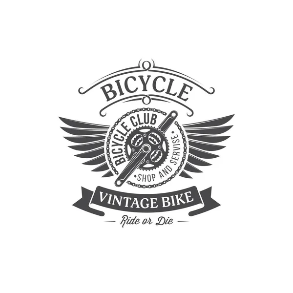 Emblema de bicicleta vetorial — Vetor de Stock