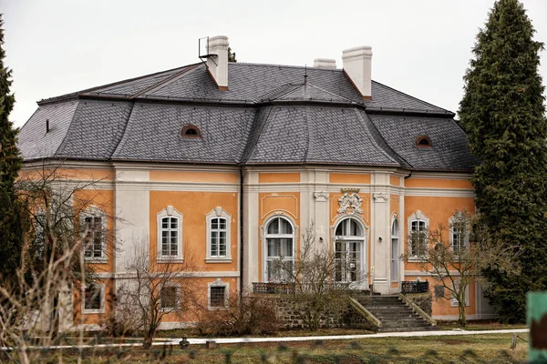 Edifícios do castelo de Petrohrad com palácio no jardim — Fotografia de Stock
