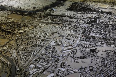 Prag şehir parçası büyük kentsel modeli 