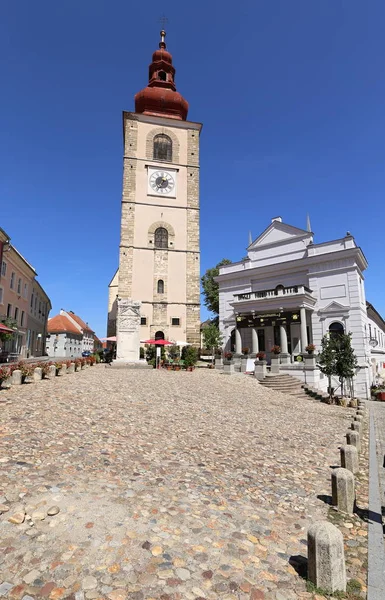 A Ptuj város, a templom — Stock Fotó