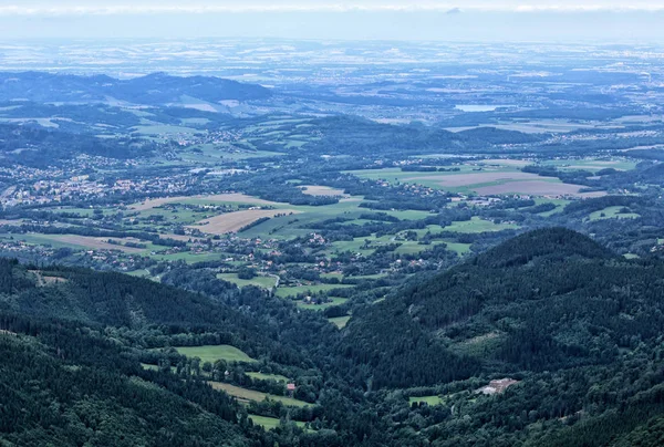 Panorama över norra Mähren från lysa-Horas — Stockfoto