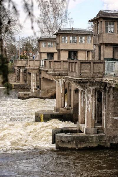 Bâtiment Historique Centrale Hydroélectrique Barrage Podebrady — Photo