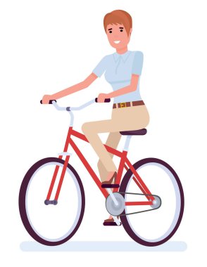 Motor, yaz saati yanında oturan işkadını. Vektör düz tasarım illüstrasyon izole beyaz arka plan üzerinde.