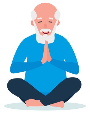 Yoga yaparken komuta sizde. Sağlıklı bir yaşam tarzı. Düz çizgi film illüstrasyon vektör kümesi. Aktif spor kavramı