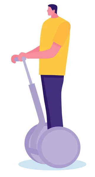 Scooter giroscopio. Un giroscopio. Colorare vettore cartone animato piatto illustrare — Vettoriale Stock