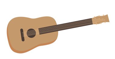 beyaz bir arka plan üzerinde gitar. karikatür tarzı vektör illüstrasyon beyaz arka plan üzerinde izole.