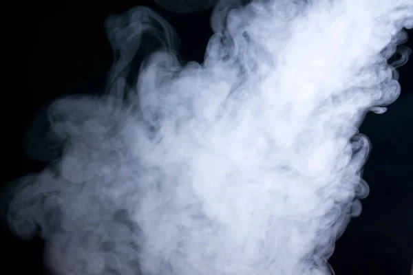 Rauch Textur Auf Schwarzem Hintergrund — Stockfoto