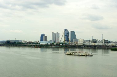 Yaz aylarında Hangang nehir Kore-Seul