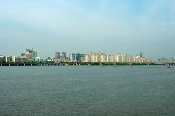 Rio Hangang em Seul no verão na Coréia — Fotografia de Stock