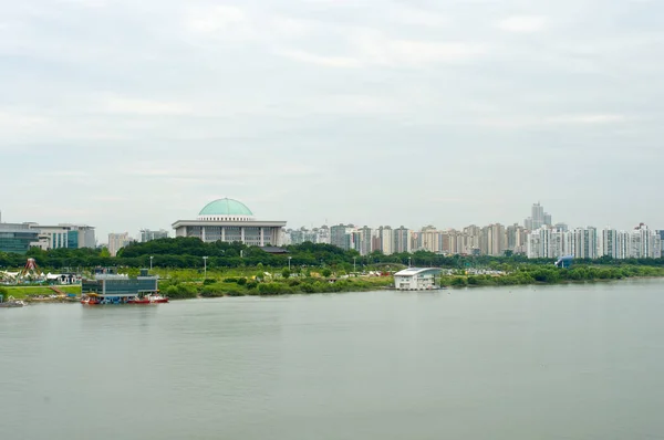 Hangang river in Seoul in summer in Korea — Stock Photo, Image