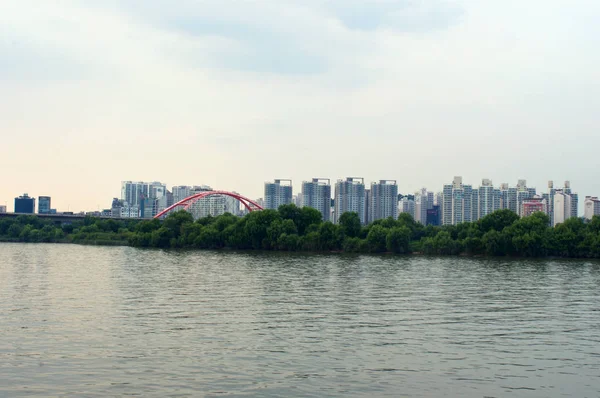 Hang River in seoul am Abend — Stockfoto