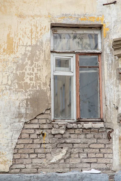 Teksturowane Ściany Ruiny Starego Domu — Zdjęcie stockowe