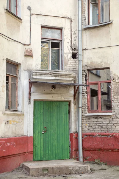 Paredes Texturizadas Ruínas Uma Casa Velha — Fotografia de Stock