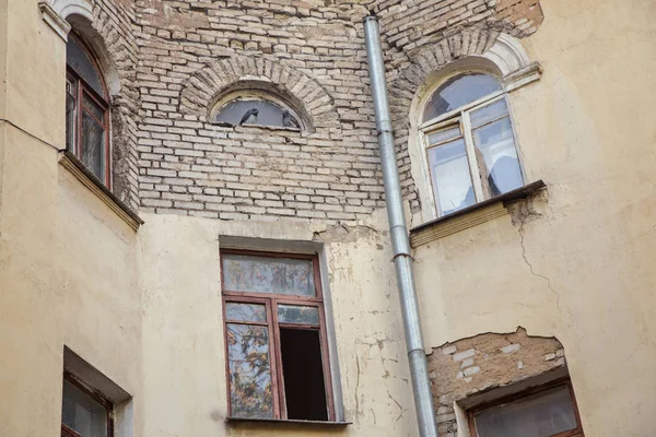 Paredes Texturizadas Ruinas Una Antigua Casa —  Fotos de Stock