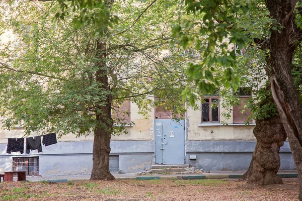 Texturerade Väggar Och Ruiner Ett Gammalt Hus — Stockfoto