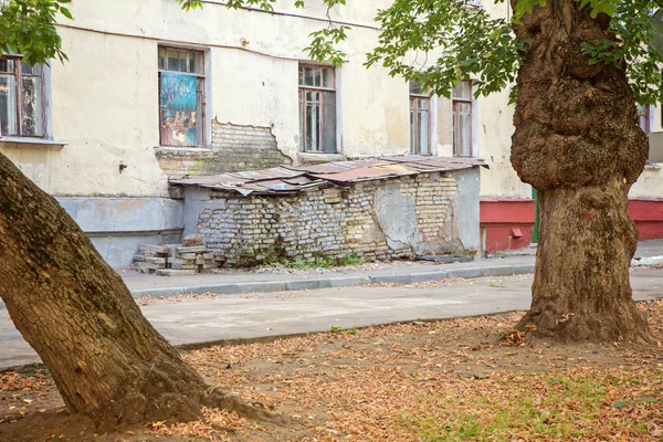 Paredes Texturizadas Ruinas Una Antigua Casa —  Fotos de Stock