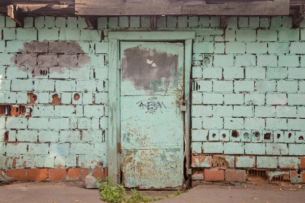 Textura Paredes Puertas Del Antiguo Garaje — Foto de Stock