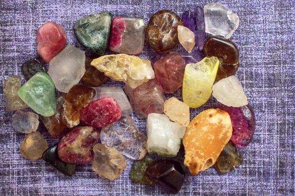 Pedras Pedras Denim Diferente Perto — Fotografia de Stock