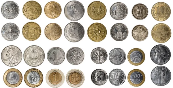 Peníze Mince Jsou Blízko — Stock fotografie