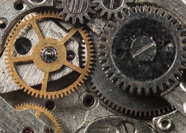 eski saat mekanik saatler, yüksek çözünürlük ve detay karışımı