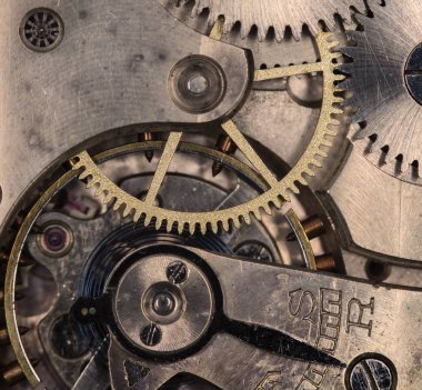 eski saat mekanik saatler, yüksek çözünürlük ve detay karışımı