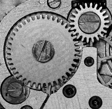 eski saat mekanik saatler, yüksek çözünürlük ve detay karışımı