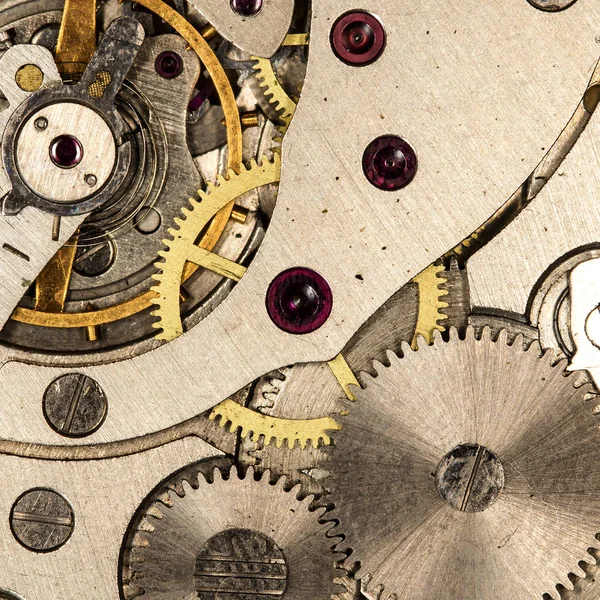 Mix Van Oude Clockwork Mechanische Horloges Hoge Resolutie Detail — Stockfoto