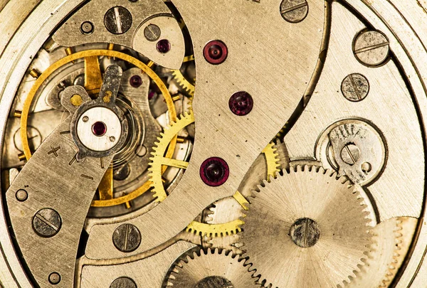 Μίγμα Από Παλιά Μηχανικά Ρολόγια Υψηλή Ανάλυση Και Λεπτομέρεια — Φωτογραφία Αρχείου