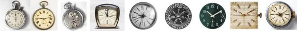 Mezcla Relojes Mecánicos Antiguos Alta Resolución Detalle —  Fotos de Stock