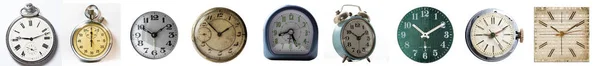 Mezcla Relojes Mecánicos Antiguos Alta Resolución Detalle — Foto de Stock