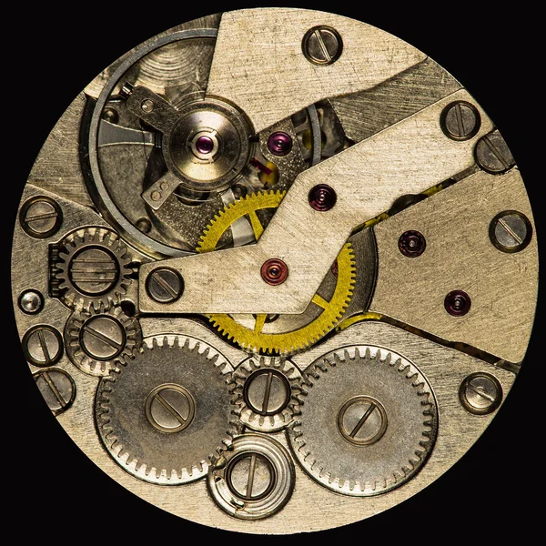 Mix Van Oude Clockwork Mechanische Horloges Hoge Resolutie Detail — Stockfoto