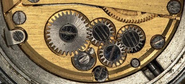 Mix Old Clockwork Mechanical Watches High Resolution Detail — Stock Photo, Image