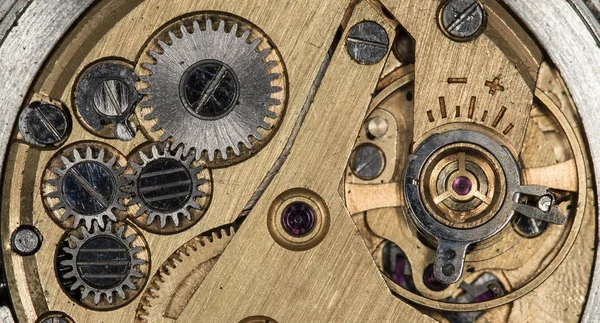 Mix Van Oude Clockwork Mechanische Horloges Hoge Resolutie Detail — Stockfoto