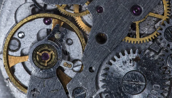 Mix Van Oude Clockwork Mechanische Horloges Hoge Resolutie Detail — Stockfoto