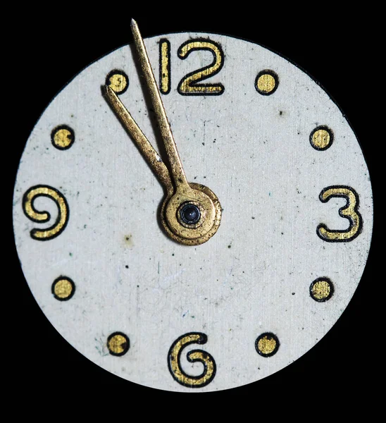 旧时钟机械手表的混合 高分辨率和细节 — 图库照片