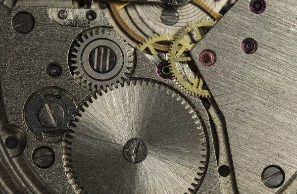 Połączenie Starych Zegarów Mechanicznych Wysokiej Rozdzielczości Detali — Zdjęcie stockowe