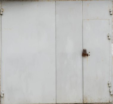 eski metal depo kapısı, hangar, yüksek çözünürlüklü fotoğraf