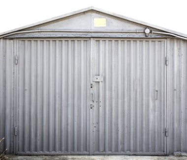 eski metal depo kapısı, hangar, yüksek çözünürlüklü fotoğraf