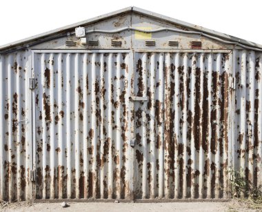 eski metal depo kapısı, hangar, yüksek çözünürlüklü fotoğraf