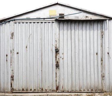 eski metal depo kapısı, hangar, yüksek çözünürlüklü fotoğraf