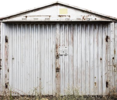 eski metal depo kapısı, hangar, yüksek çözünürlüklü fotoğraf