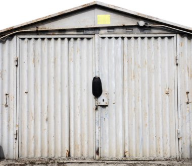 eski metal depo kapısı, hangar, yüksek çözünürlüklü fotoğraf